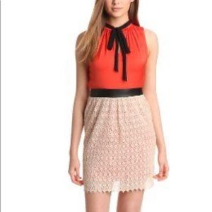 NWT Kensie Orange/Red and Beige Dress - size XS